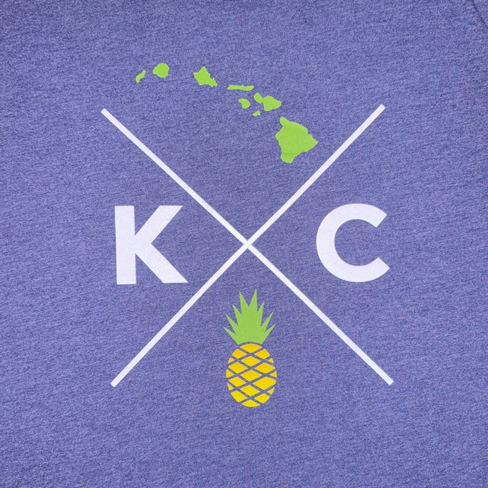 Unisex Large Hawaiian Bros X KC Tee Shirt Purple